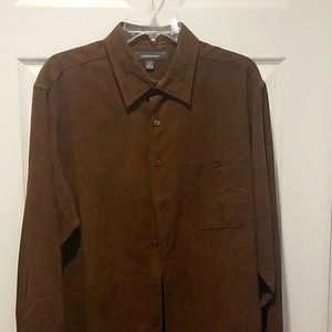 Mens long sleeve casual shirt large